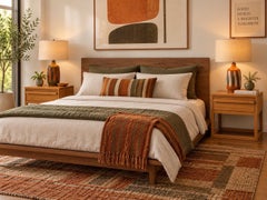 Pair of De La Espada Atlantico Oak Nightstands, circa 1997