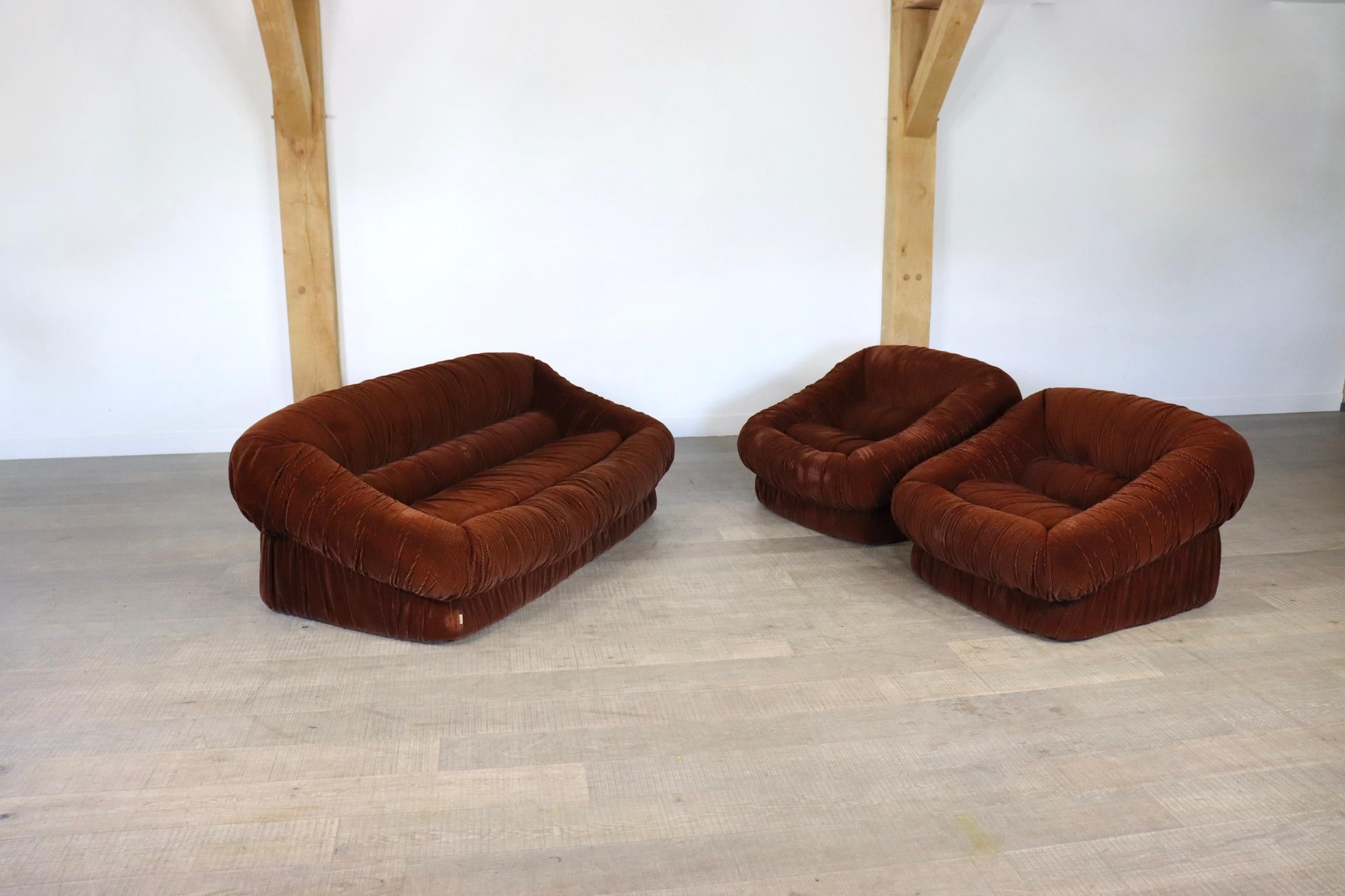 Pair of De Pas D’Urbino Lomazzi Dall Oca Lounge Chairs, Italy, 1975 9