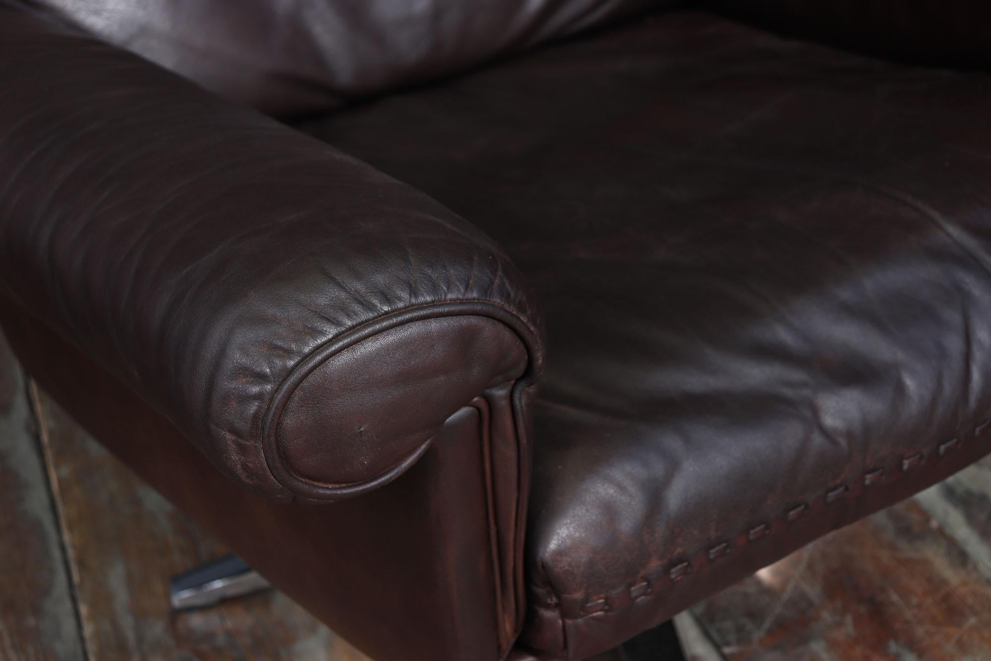 Pair of De Sede DS-31 Swivel Armchairs in Leather, Switzerland, c.1970s im Angebot 6