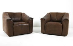 Pareja de sillones de cuero De Sede DS-47 S. 1960