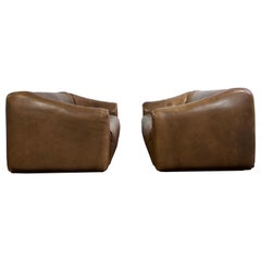 Pair of De Sede DS 47 Leather Sofa