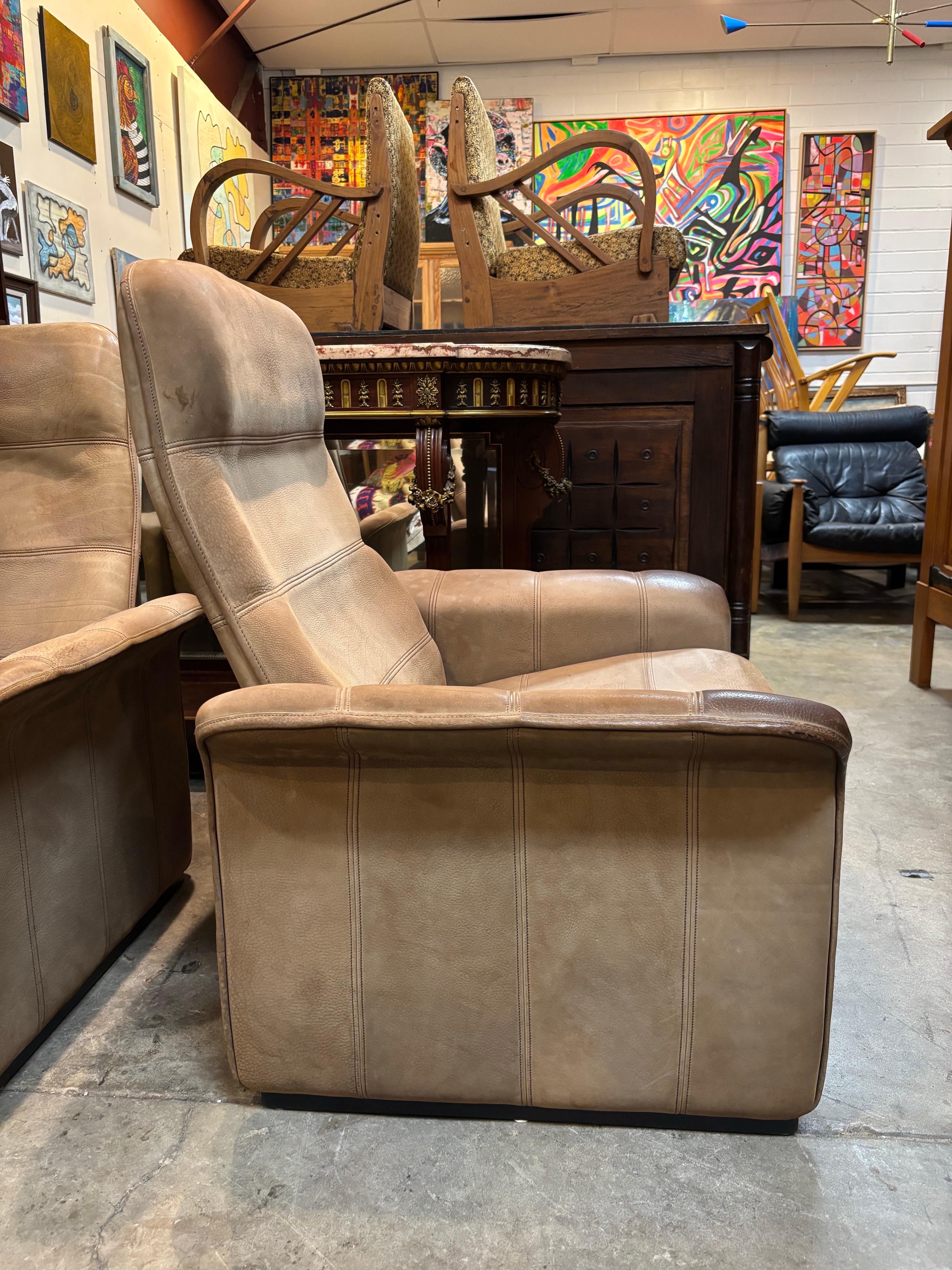 Suisse De Sede DS-50 fauteuils de salon inclinables, années 1970 en vente
