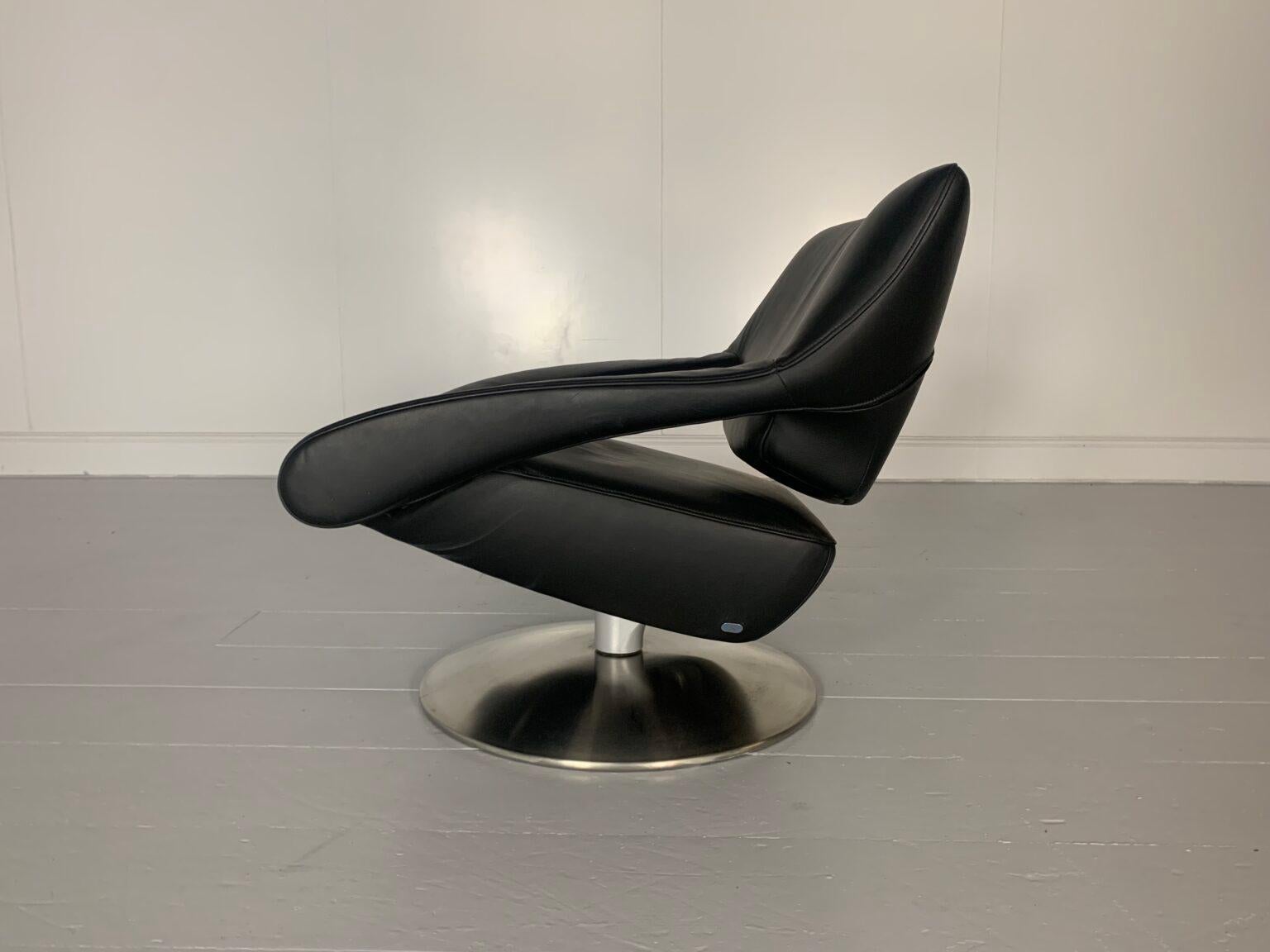 Coppia di poltrone De Sede DS255/01 - in pelle nera in vendita 8