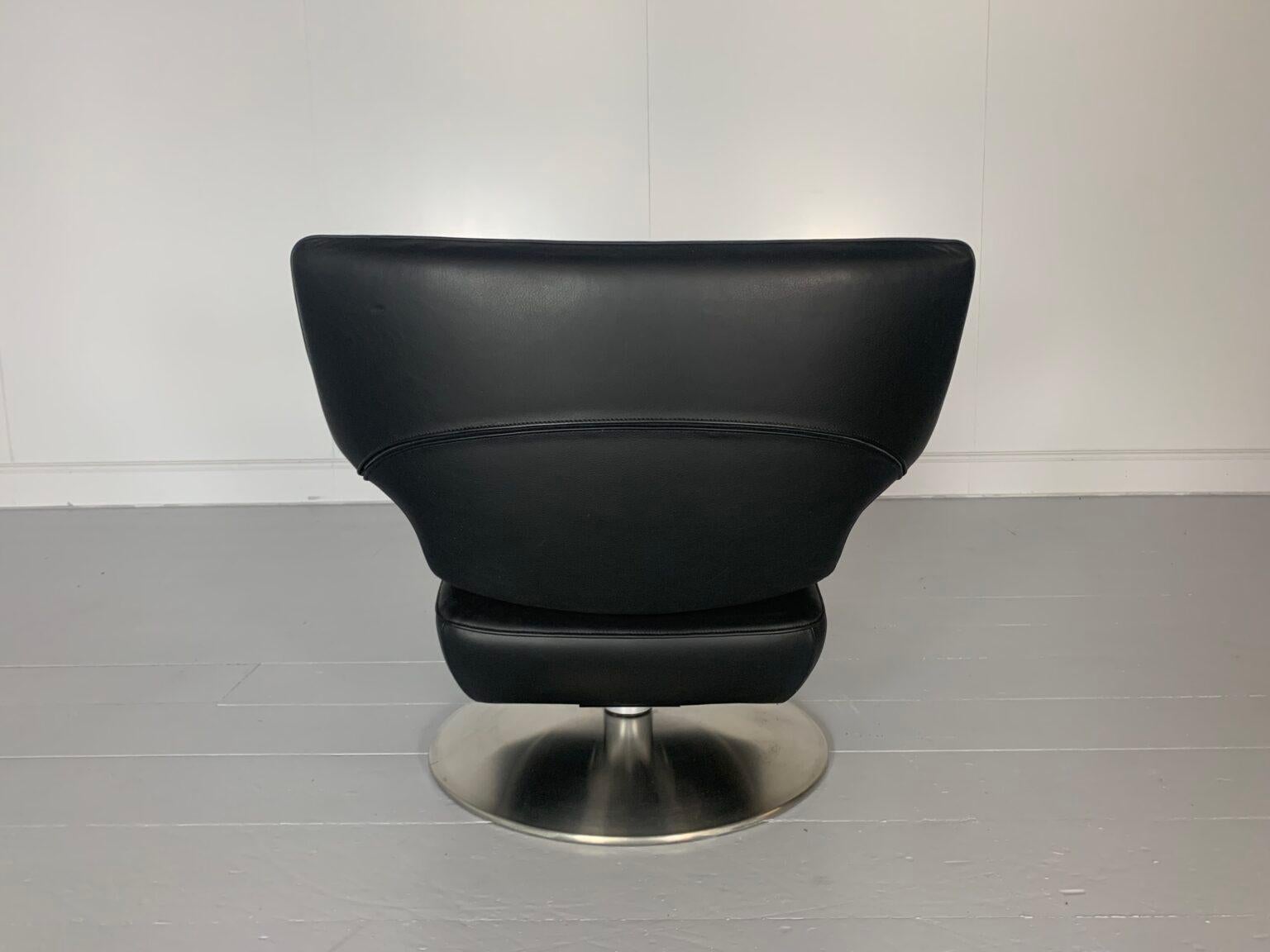 Coppia di poltrone De Sede DS255/01 - in pelle nera in vendita 10