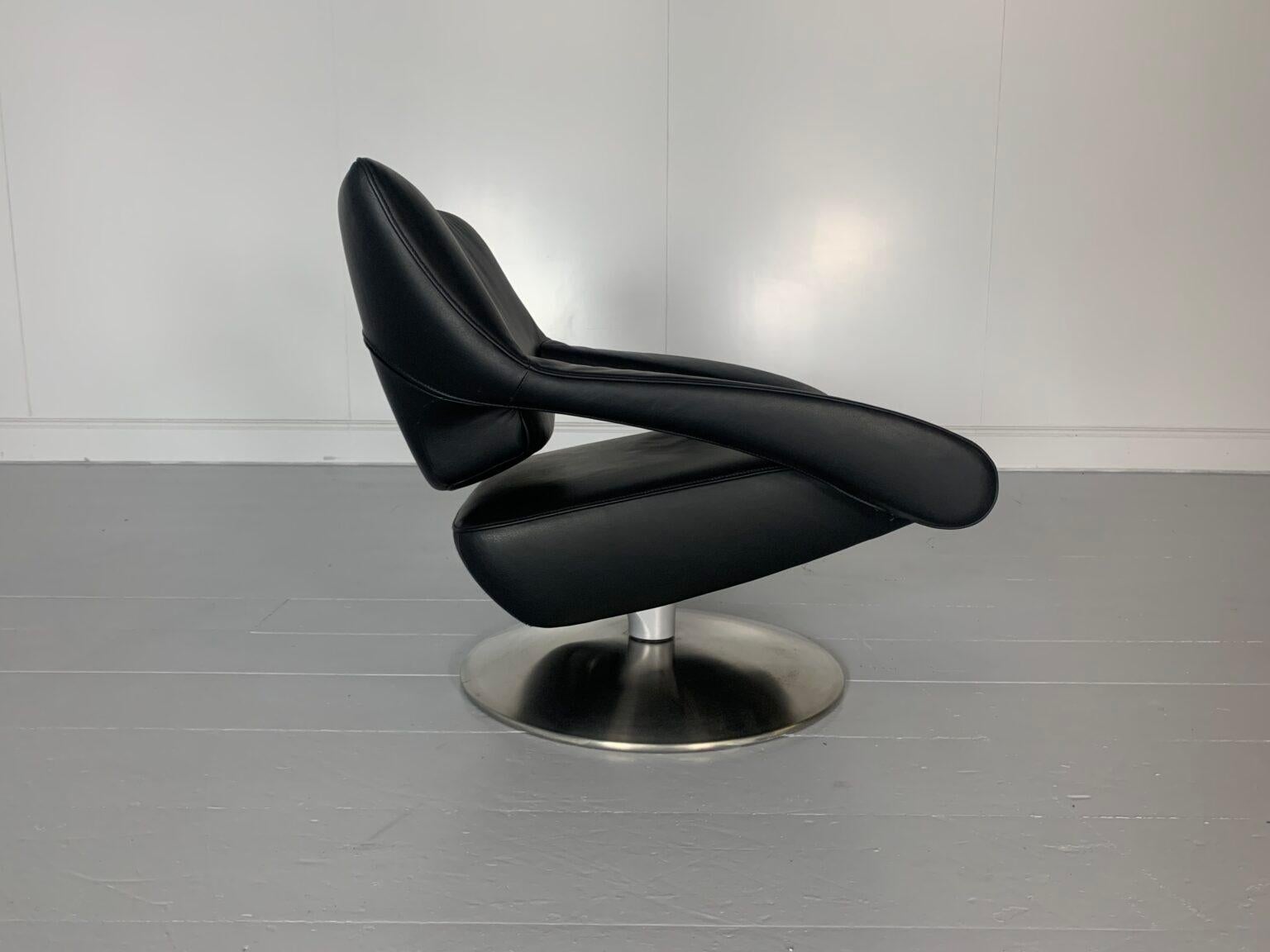 Coppia di poltrone De Sede DS255/01 - in pelle nera in vendita 11