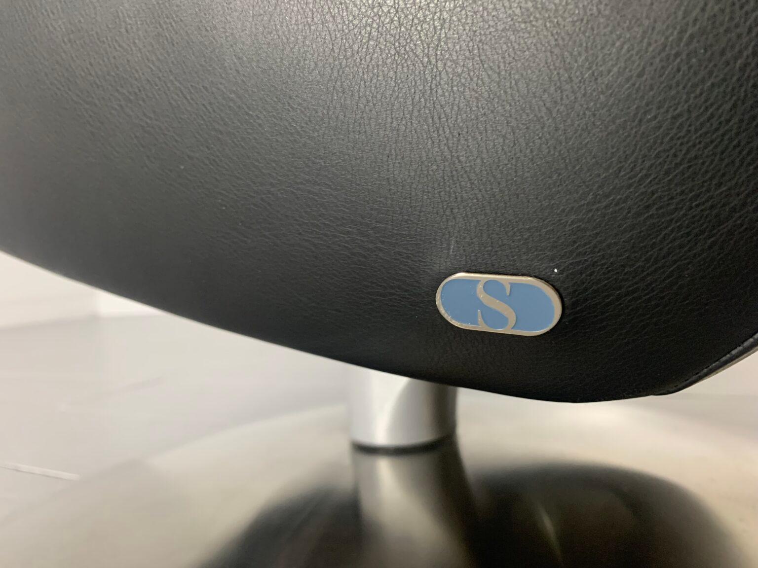 Coppia di poltrone De Sede DS255/01 - in pelle nera in vendita 14