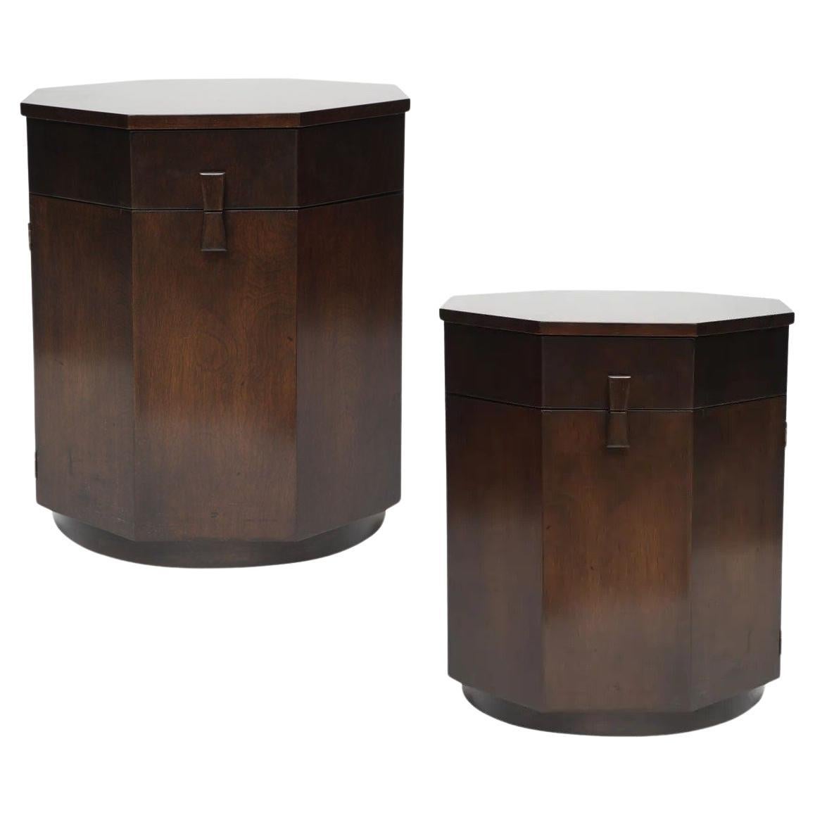 Pair of Decagon Dry Bar Cabinets by Harvey Probber 