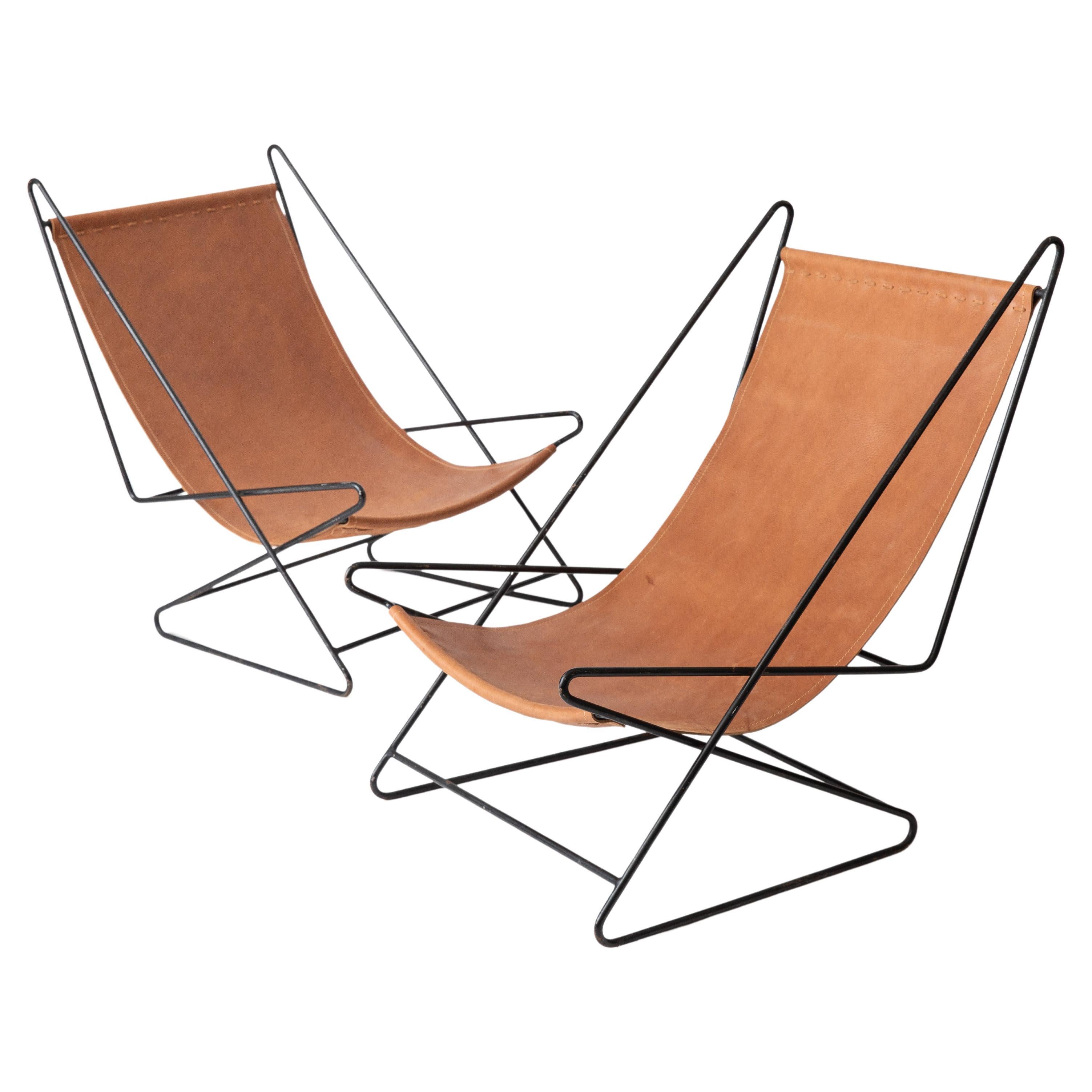 Lina Bo Bardi Pair of Deckchairs For Sale