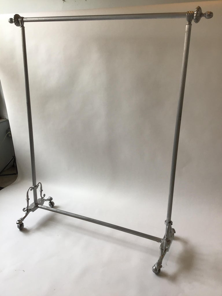 Pair of Deco Brass Clothing Racks at 1stDibs
