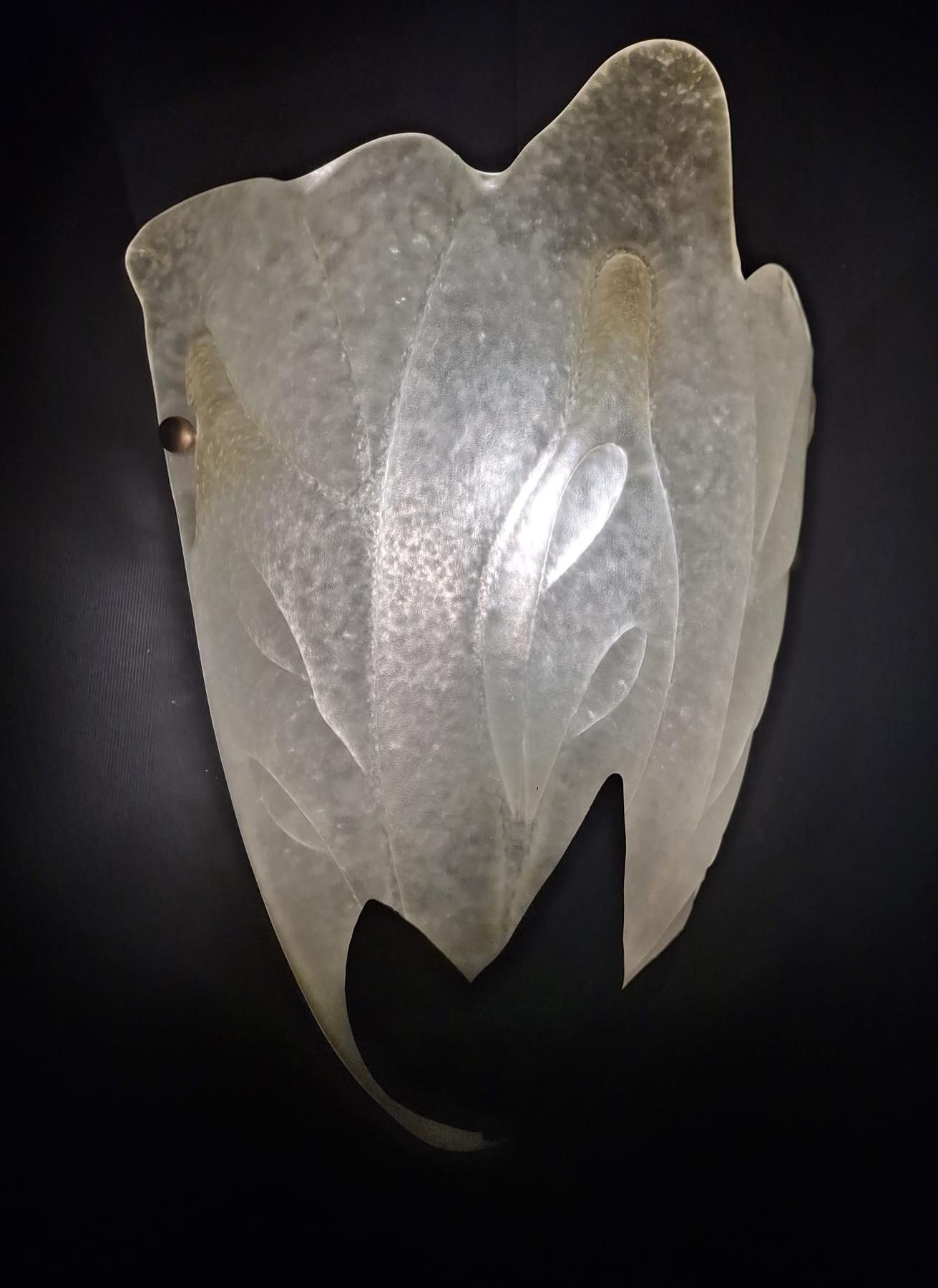 Pair of Deco Leaf Sconces, 2 Pairs Available For Sale 1