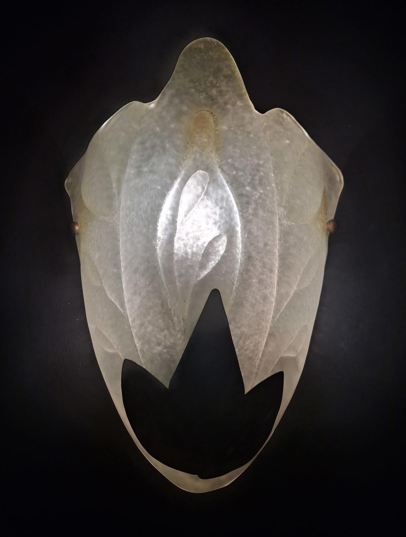 Pair of Deco Leaf Sconces, 2 Pairs Available For Sale 2