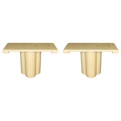 Pair of Deco Parchment Consoles