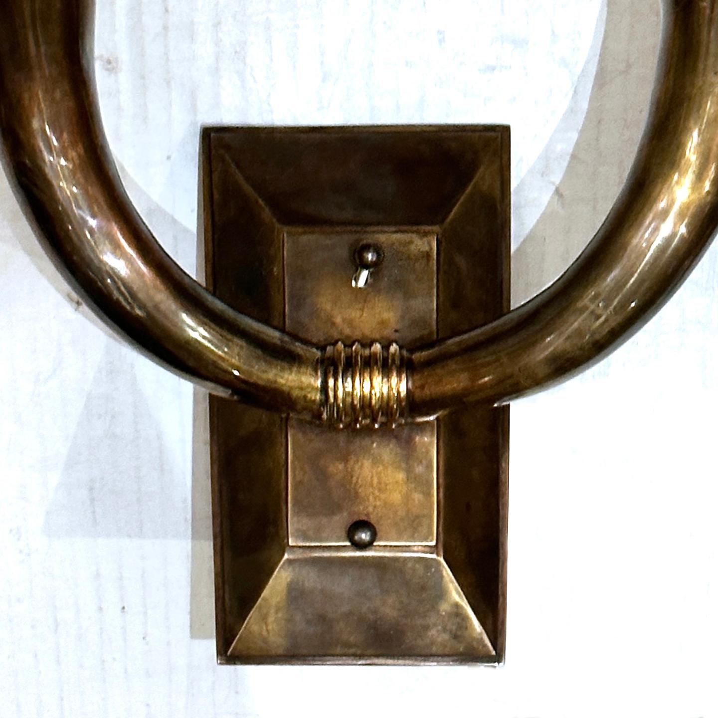 French Pair of Deco Style Sconces For Sale