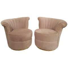 Pair of Deco Style Swivel Chairs