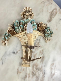 Paire d'appliques vénitiennes décorées, Italie, années 1960