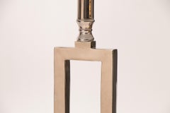 Pair of Decorative 1970s Chrome Side or Bedside Table Lamps Inc New Silk Shades