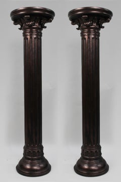 Pair of Decorative Antique Style Corinthian Pedestals