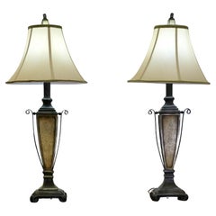 Retro Pair of Decorative Art Deco Style Table Lamps   An exciting pair of lamp