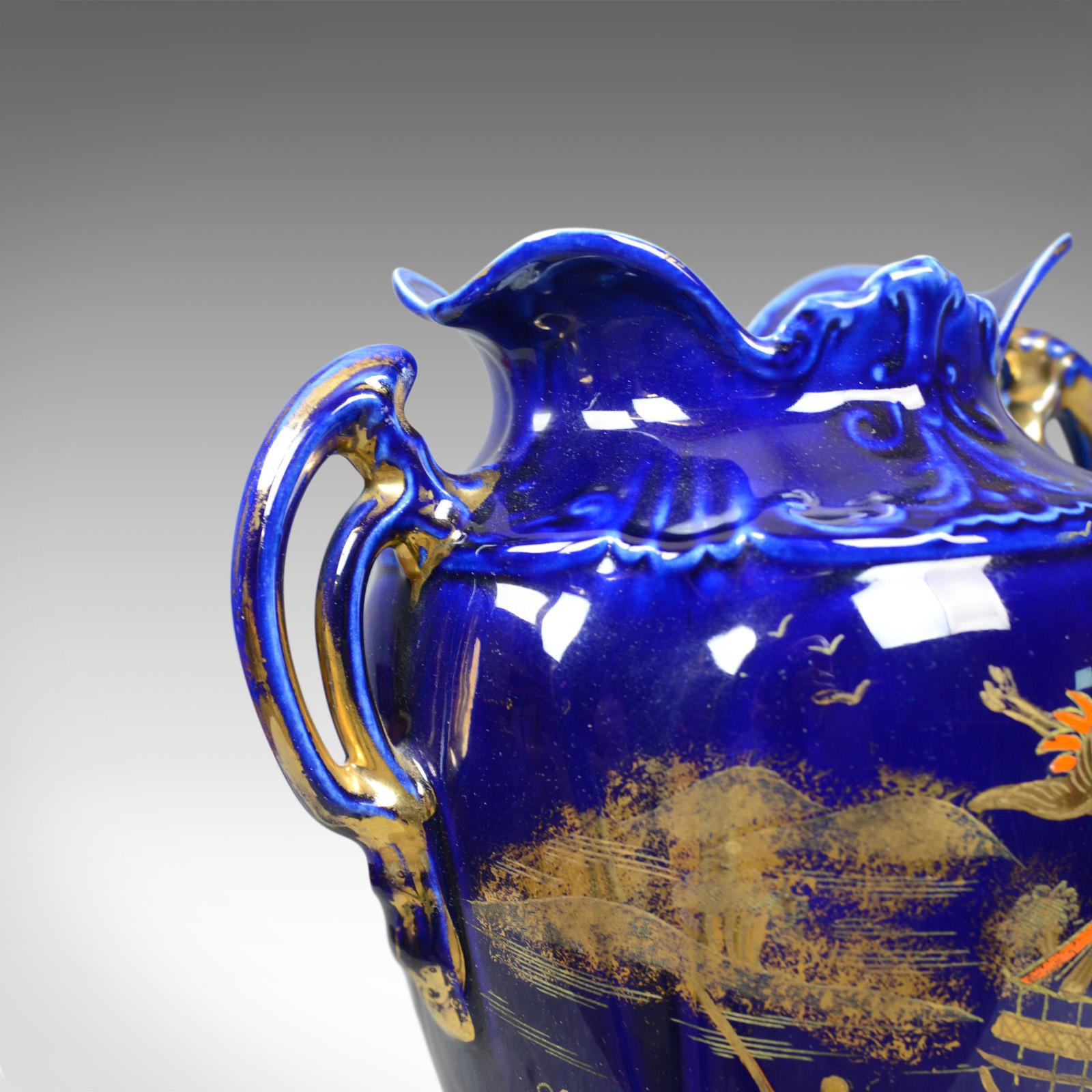 blue urn vase
