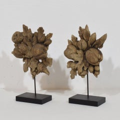 Coppia di ornamenti decorativi barocchi in Oak, Francia, circa 1650-1750