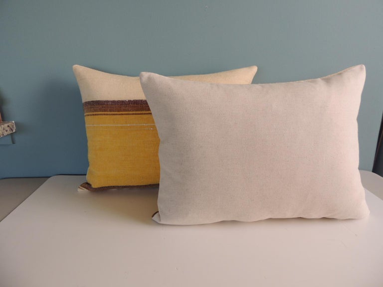 Hand-Crafted Pair of Decorative Bolster Pillows For Sale
