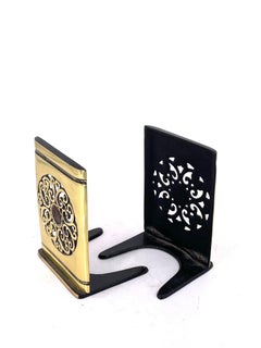 Pair of Decorative Brass Bookends Made in Israel