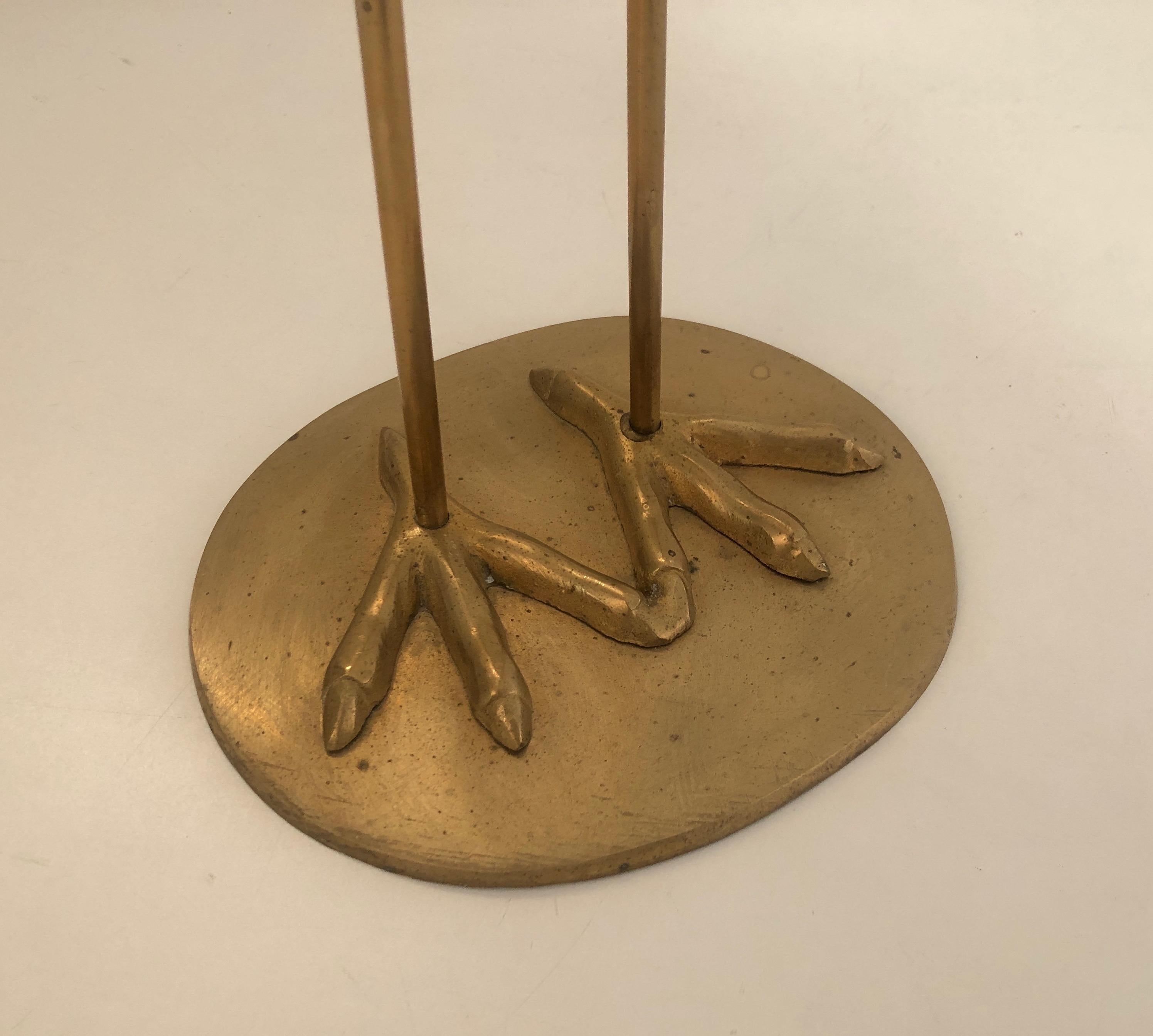 Pair of Decorative Brass Herons, French, Circa 1970 11