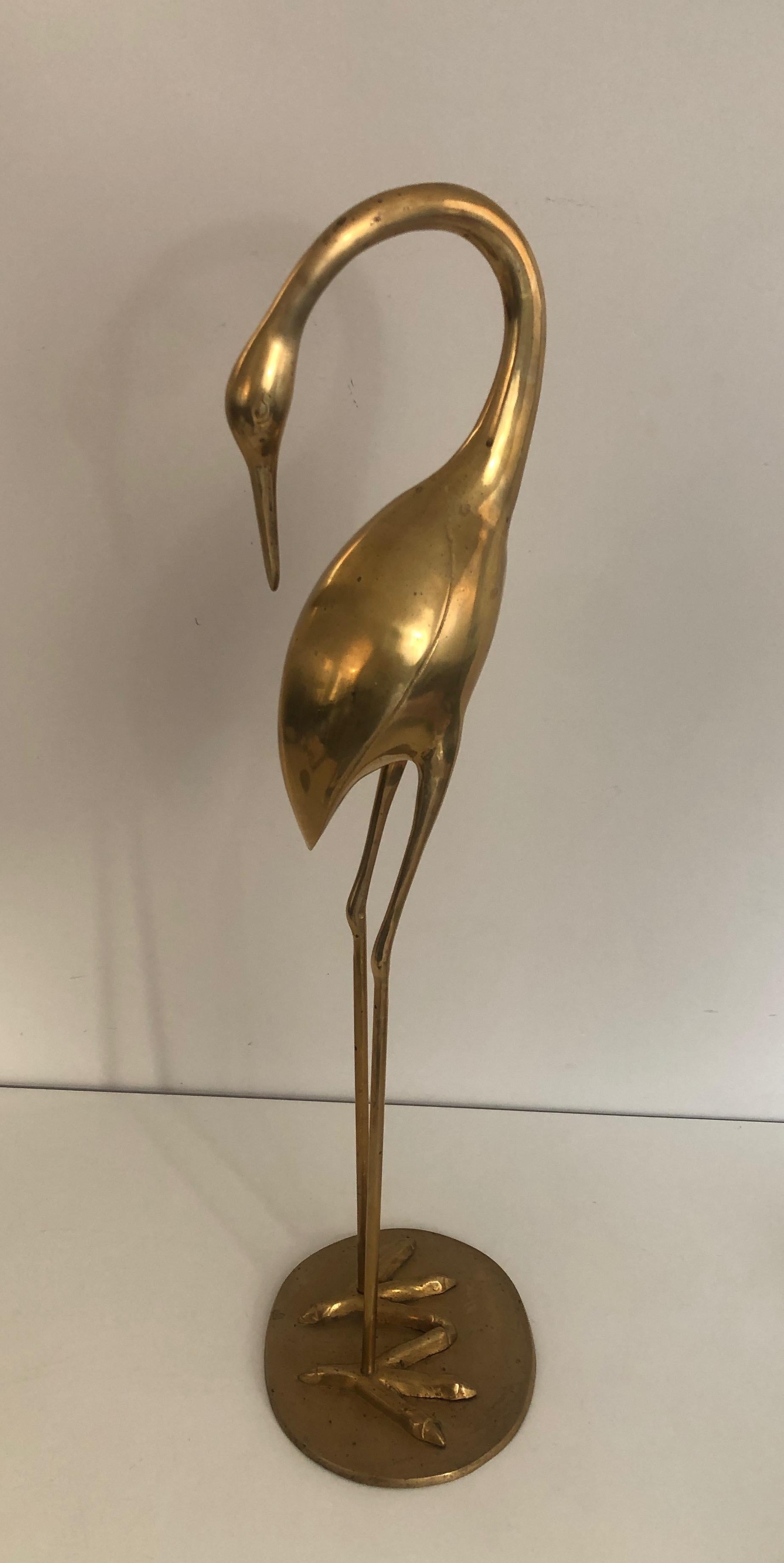 Pair of Decorative Brass Herons, French, Circa 1970 1
