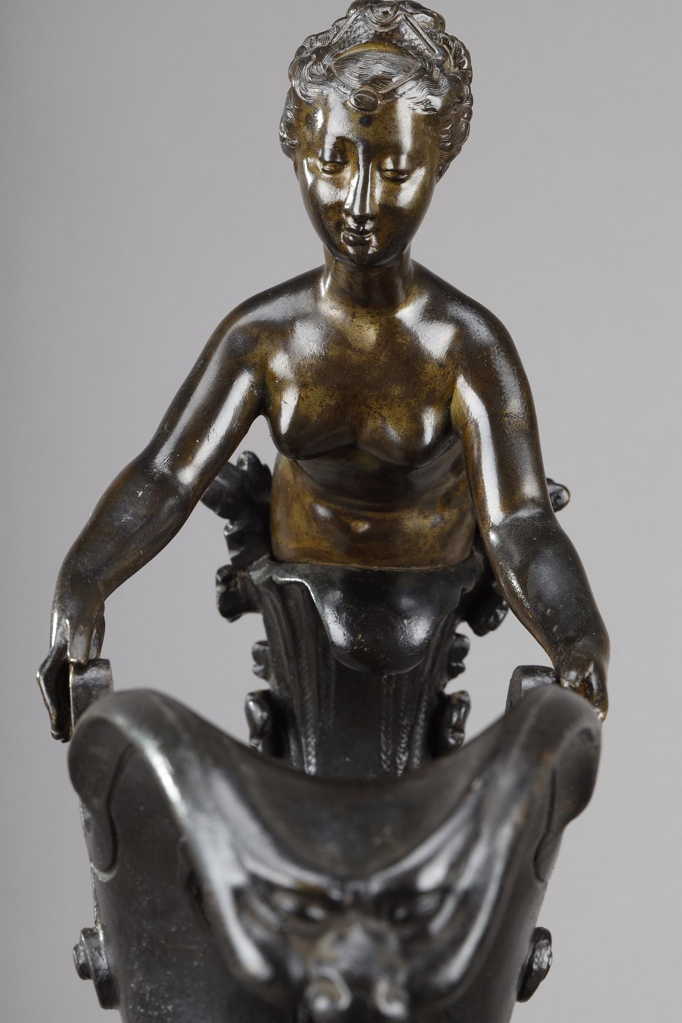 Dekorative Bronze-Würfel im Renaissance-Stil, Paar im Angebot 8