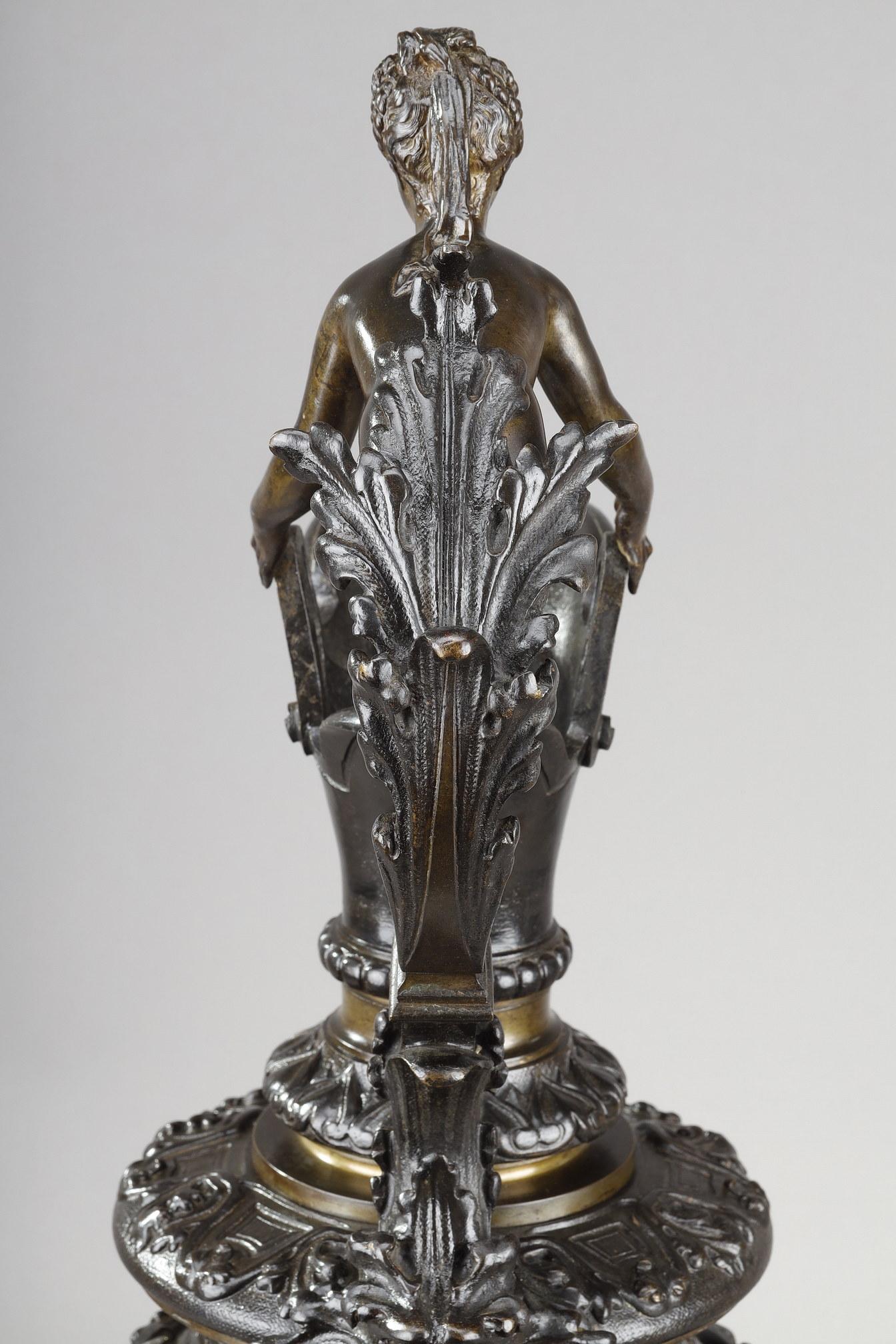 Dekorative Bronze-Würfel im Renaissance-Stil, Paar im Angebot 10