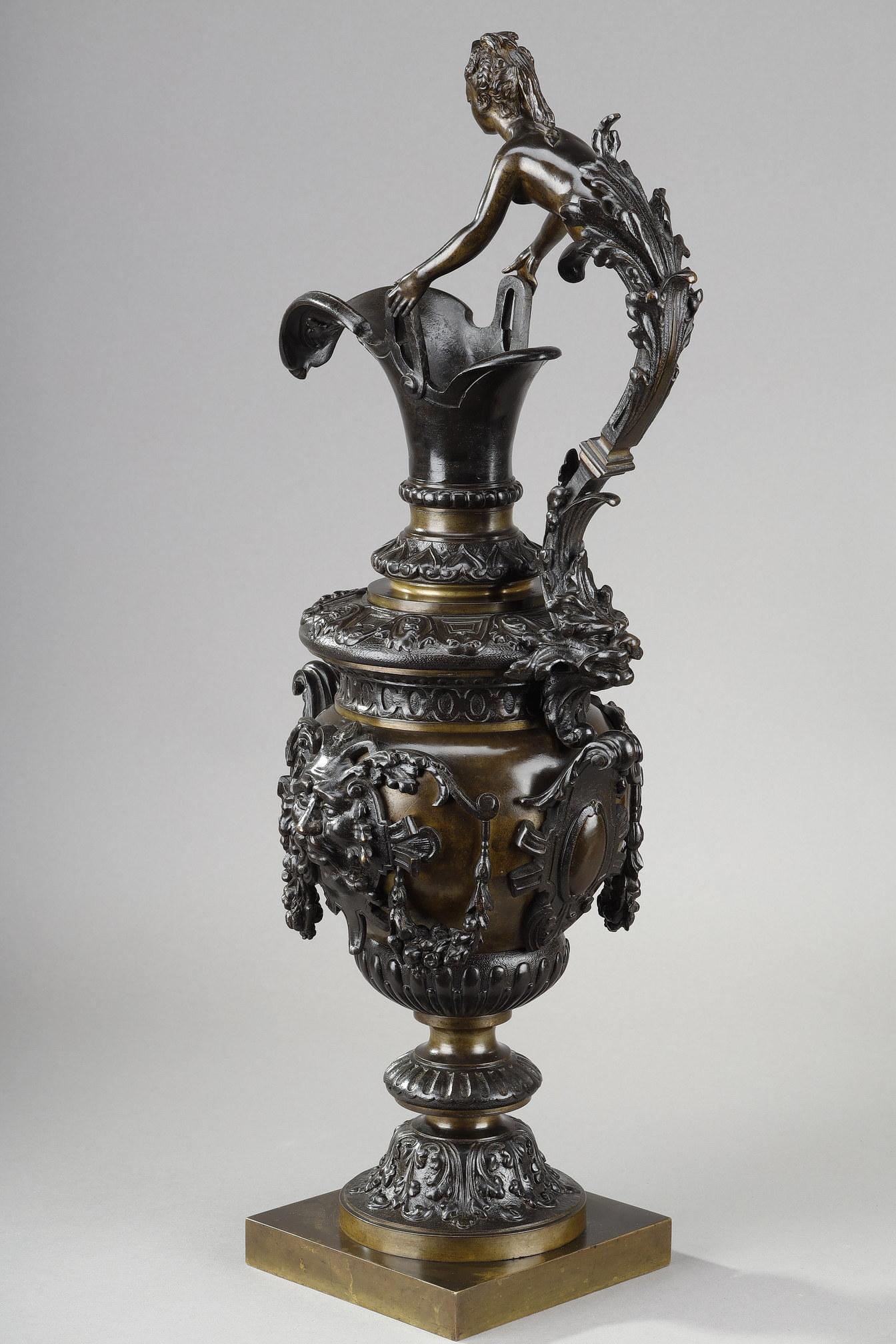 Dekorative Bronze-Würfel im Renaissance-Stil, Paar im Angebot 1