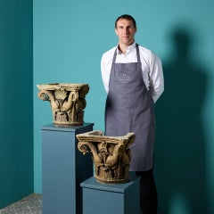 Pair of Decorative Buff Terracotta Composite Order Capitals