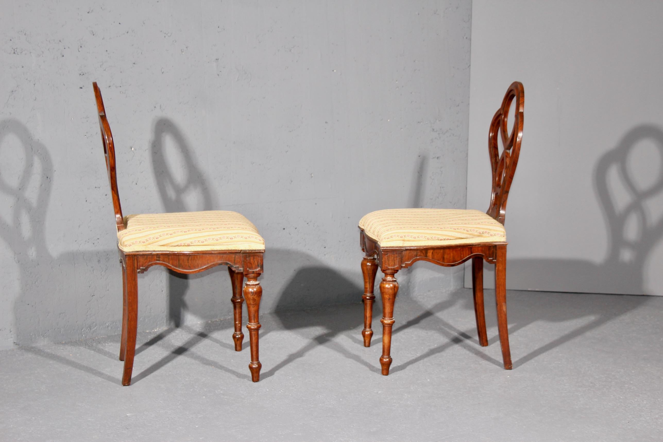 Fabric Pair of decorative chairs For Sale