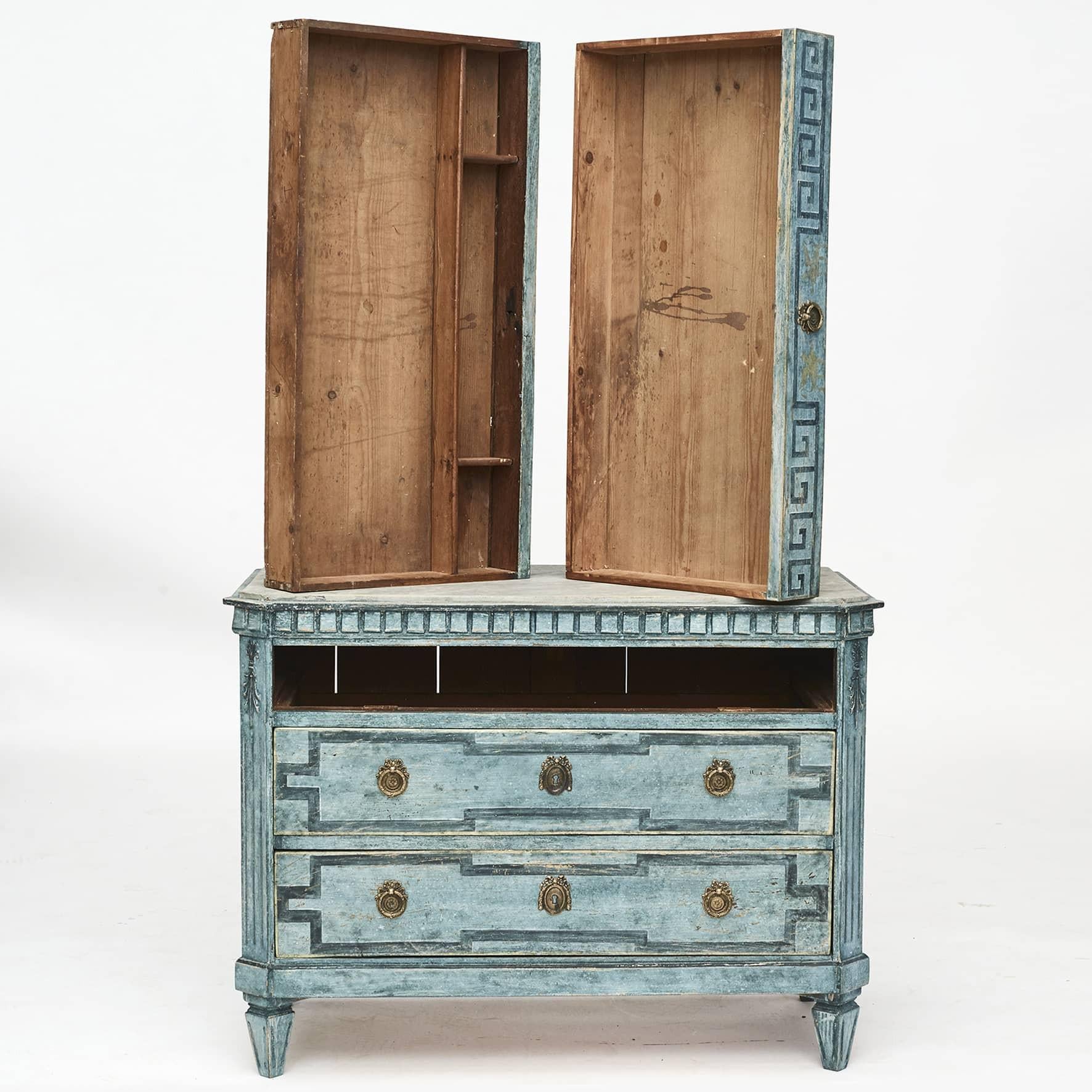 Pair of Decorative Chest of Drawers in Gustavian Style Approx 1860 4