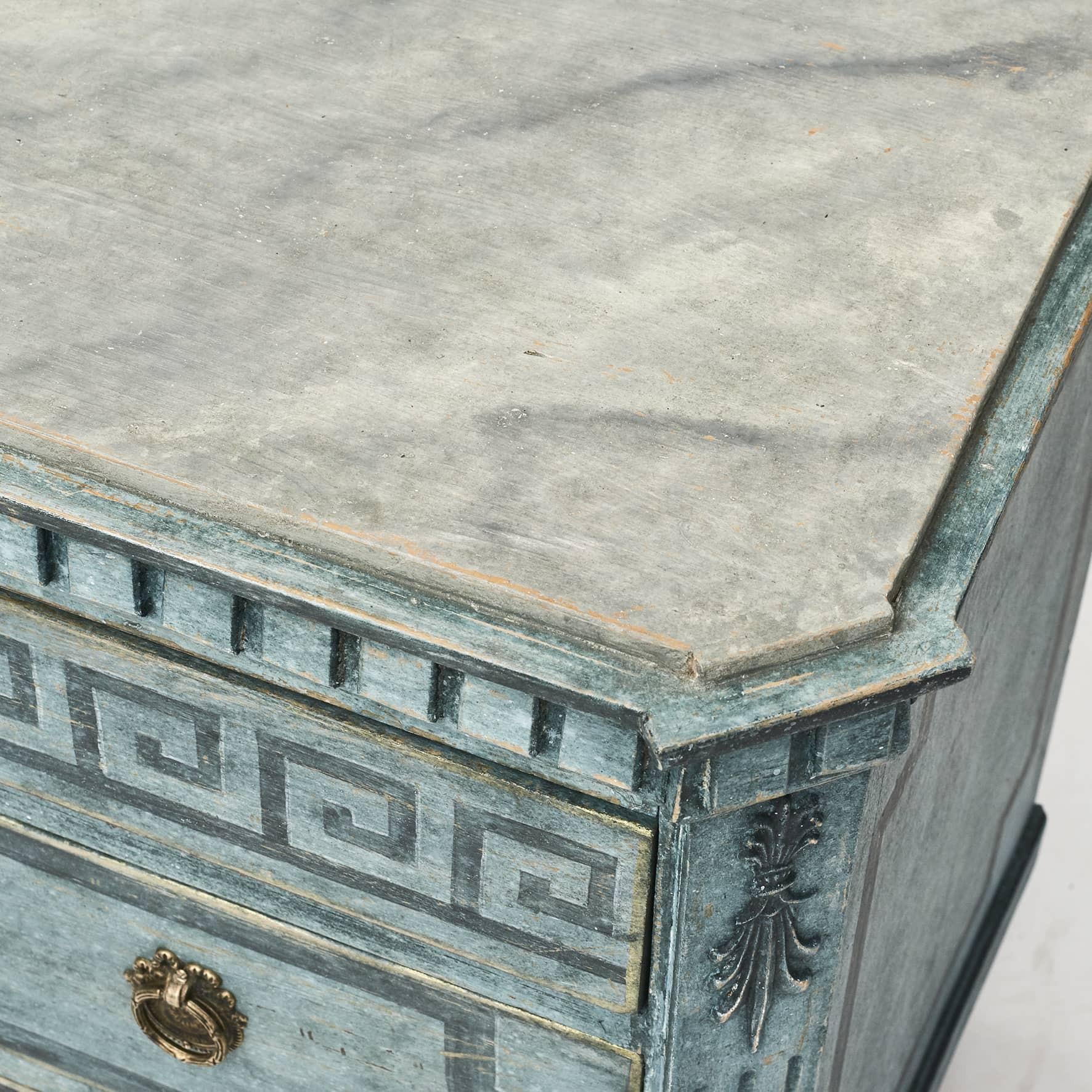 19th Century Pair of Decorative Chest of Drawers in Gustavian Style Approx 1860