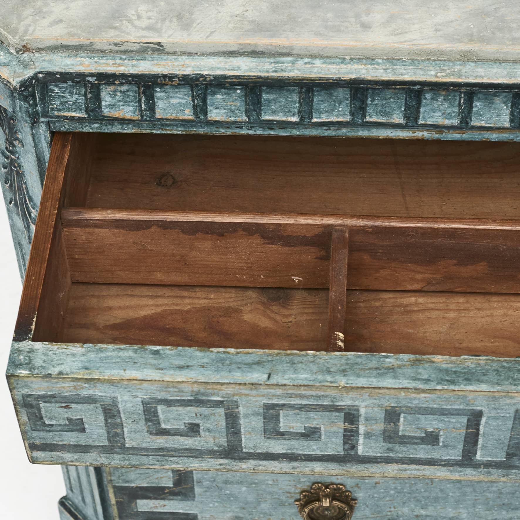 Pair of Decorative Chest of Drawers in Gustavian Style Approx 1860 2
