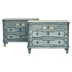 Pair of Decorative Chest of Drawers in Gustavian Style Approx 1860
