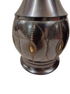 Pair of decorative flower Vases, brass, Art Deco, 1920s, Daalderop Royal Holland