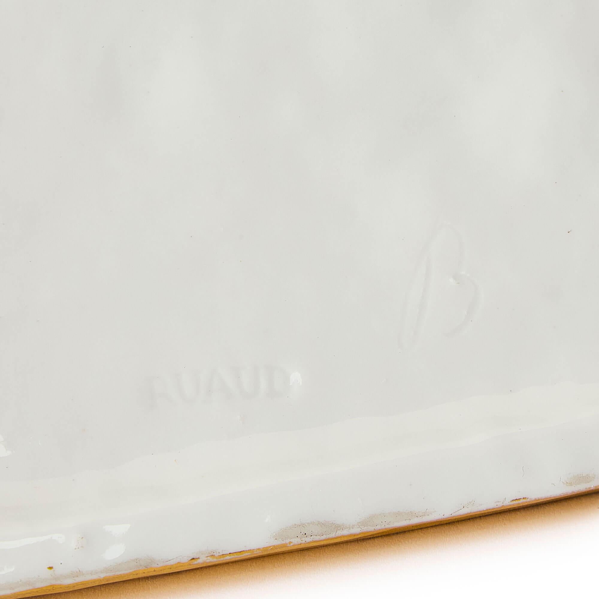 Pair of Decorative French Antique Butter Dishes by Ruaud In Good Condition For Sale In London, GB