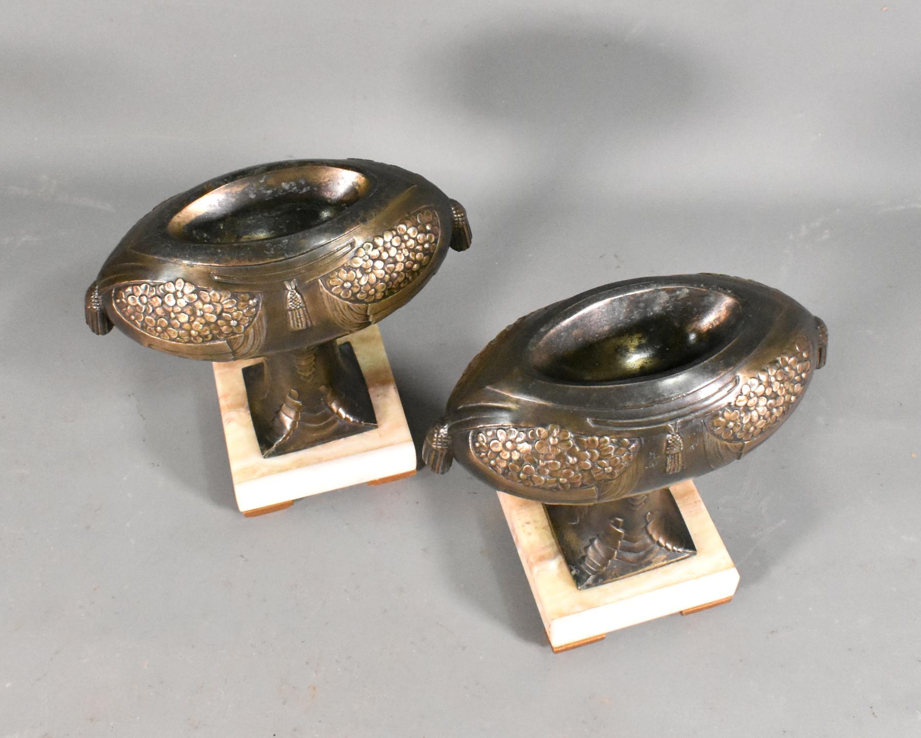 Pair of Decorative French Art Deco Garniture For Sale 8