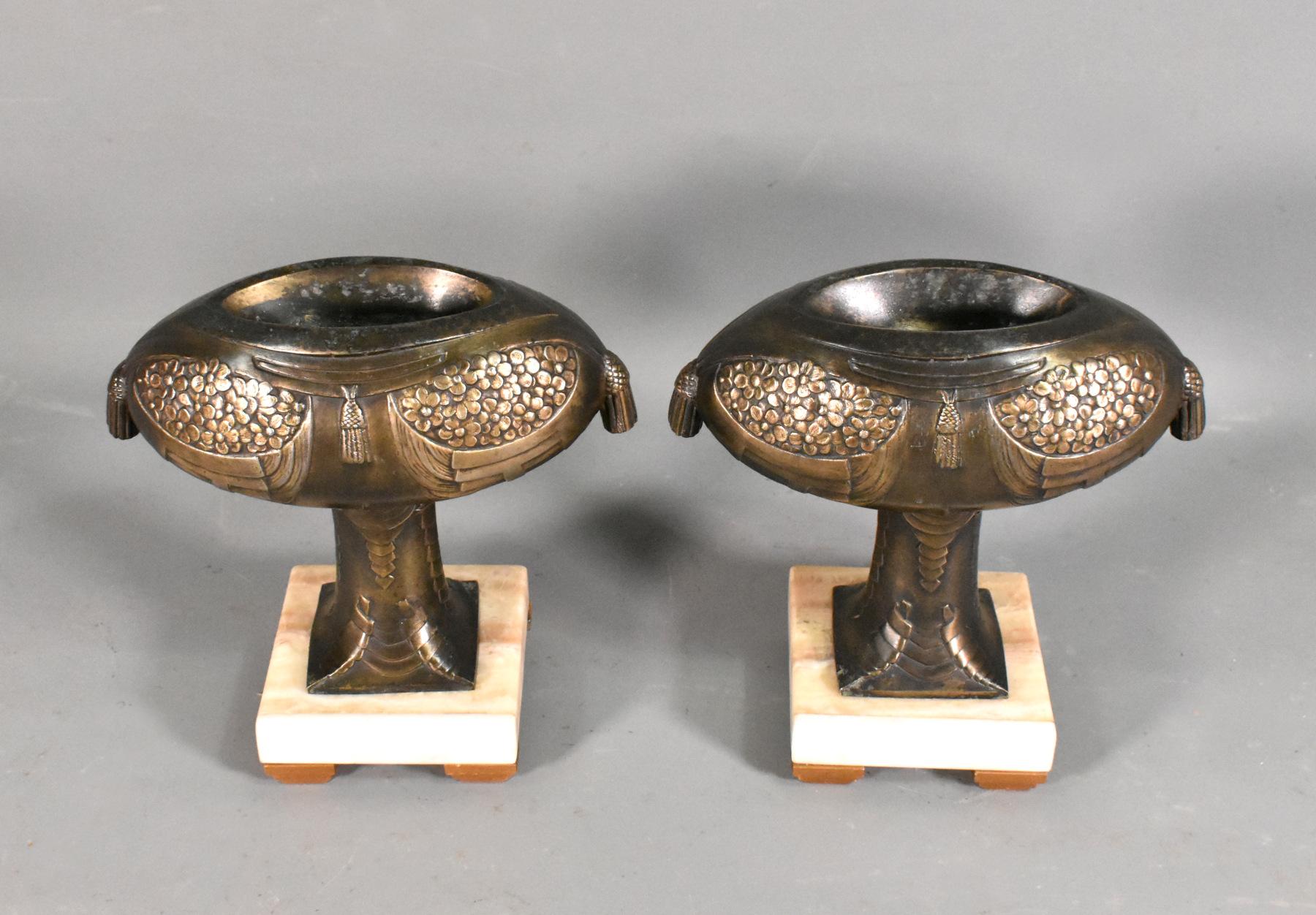 20th Century Pair of Decorative French Art Deco Garniture For Sale