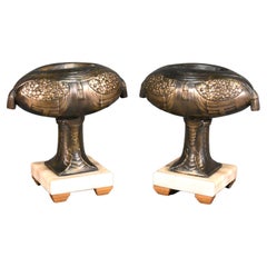 Used Pair of Decorative French Art Deco Garniture