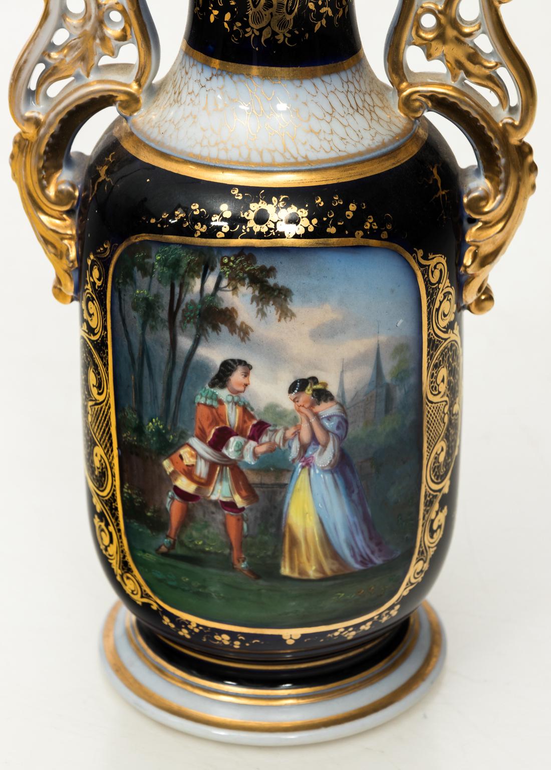 Pair of Decorative French Vases, circa 1890 For Sale 2