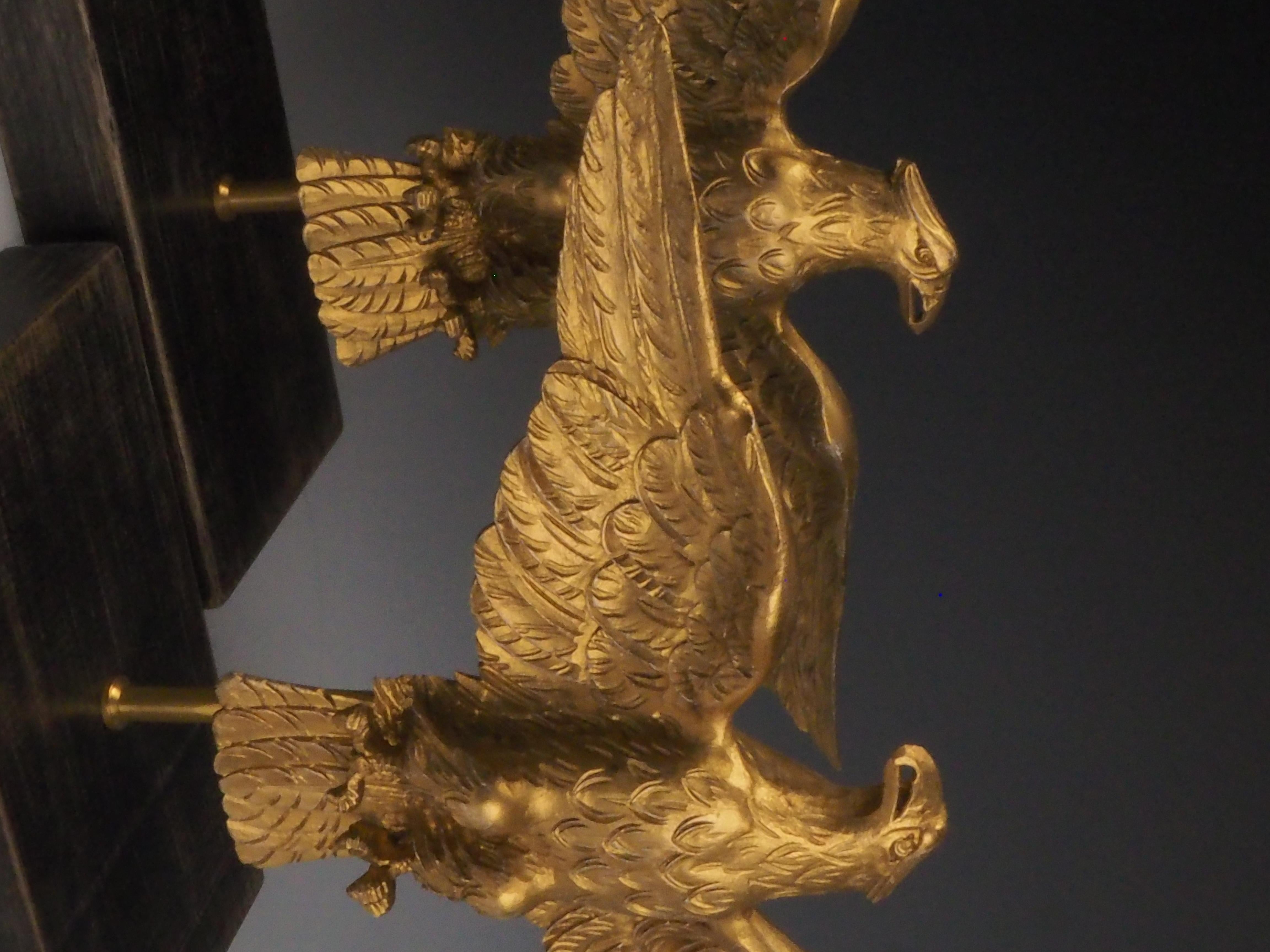 Pair of Decorative Gilt Eagle Stands – Home Interior Decor For Sale 8