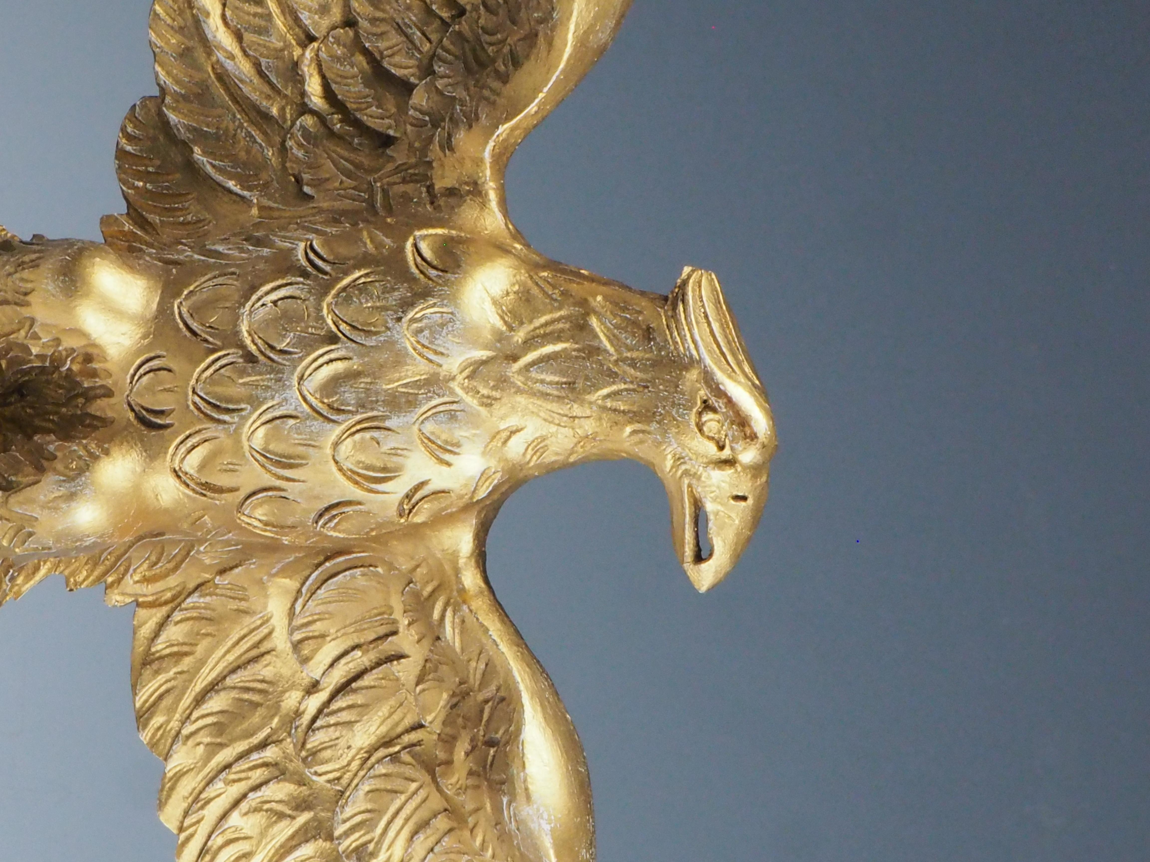 Pair of Decorative Gilt Eagle Stands – Home Interior Decor For Sale 4