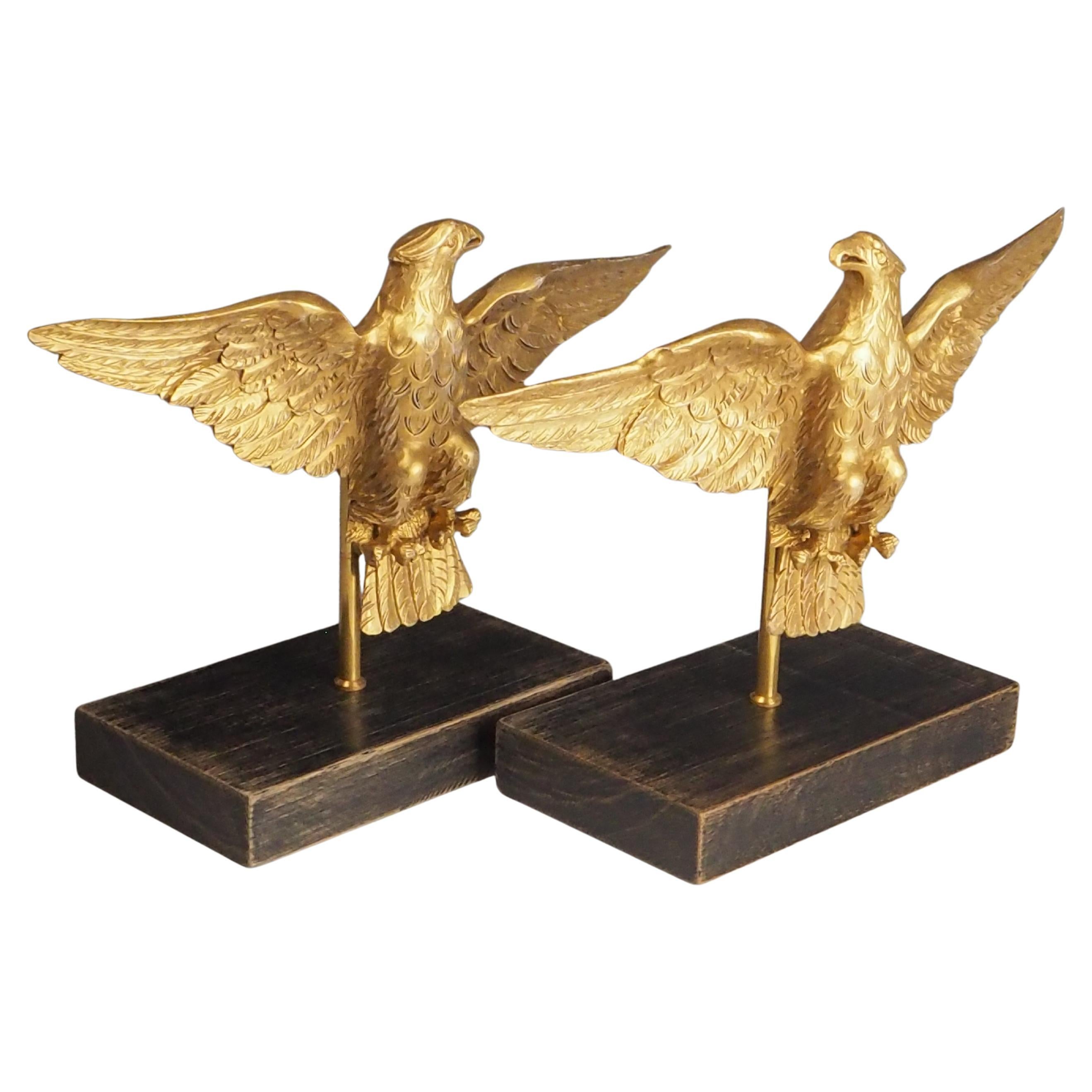 Pair of Decorative Gilt Eagle Stands – Home Interior Decor