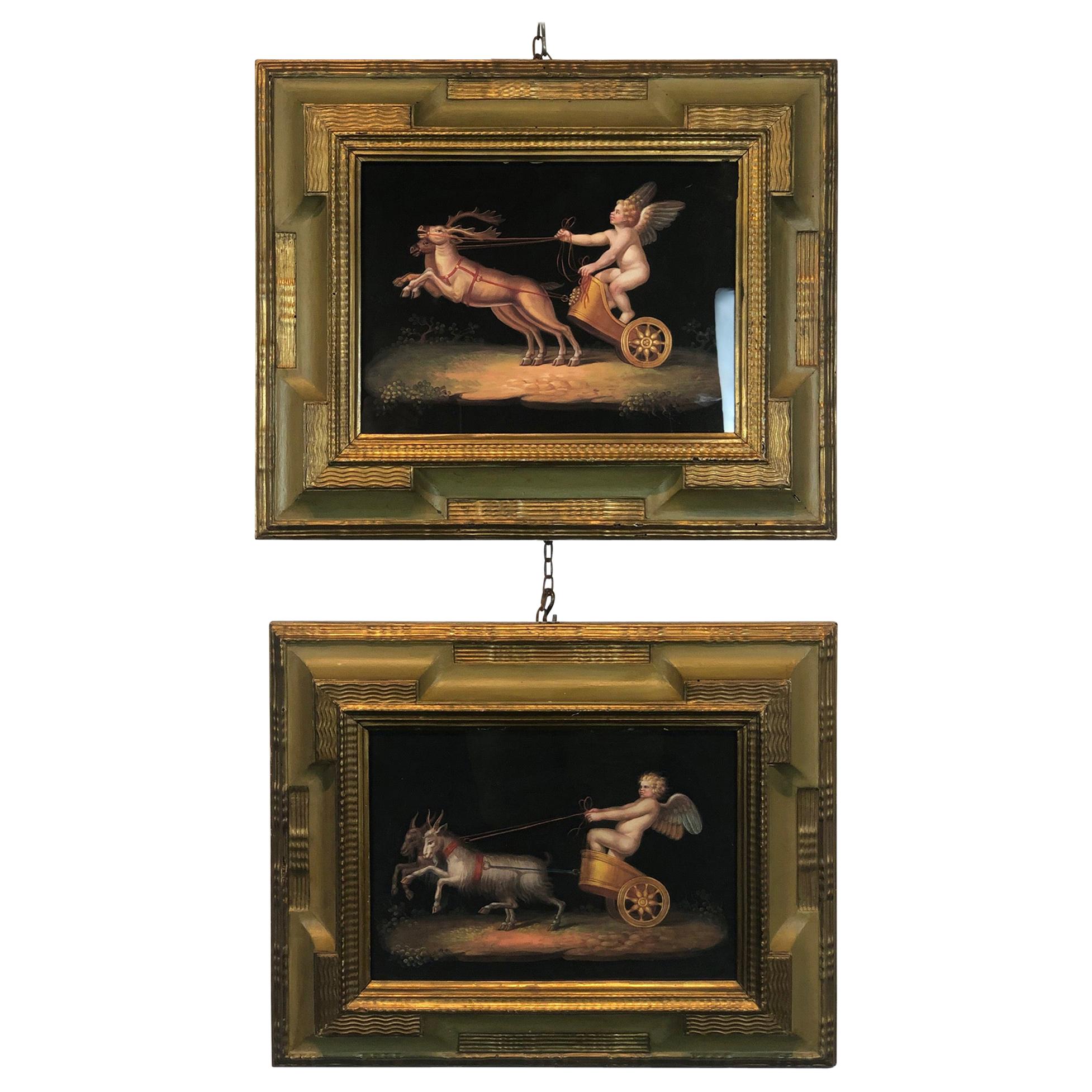Pair of Decorative Guaches by Michelangelo Maestri