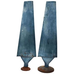 Vintage Pair of Decorative Industrial Fan Blades