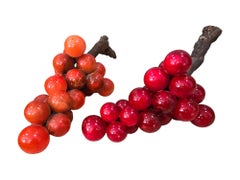 Pair of Decorative Italian Alabaster Grapes from the 1950s