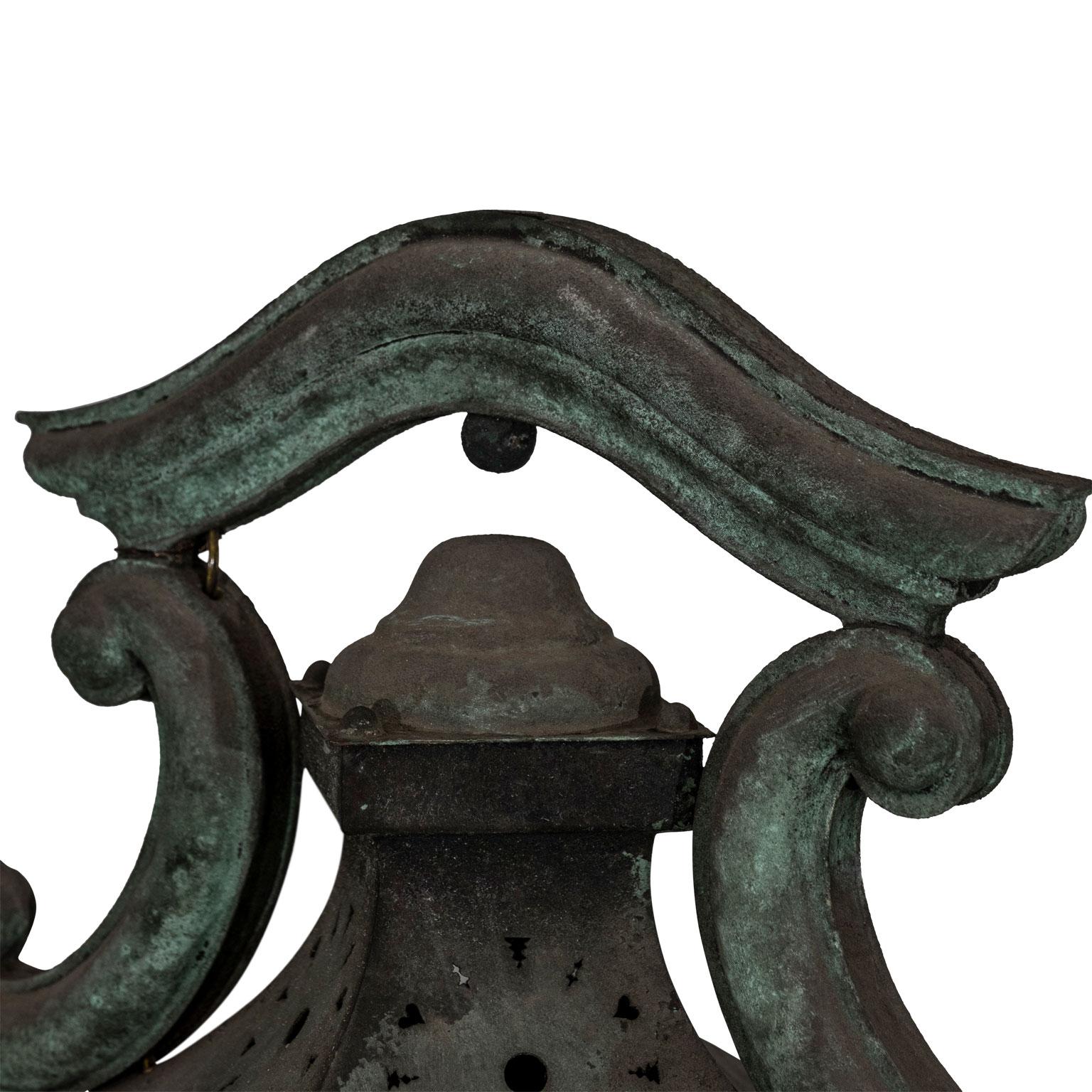 Decorative Italian Verdigris Copper Lantern 2